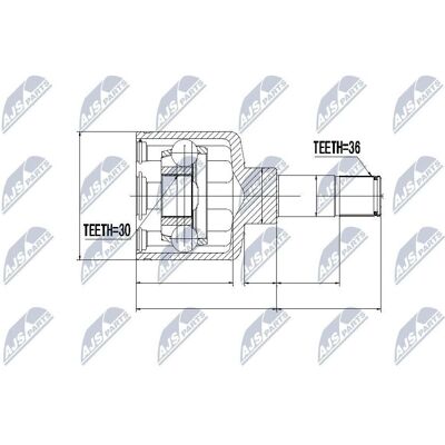 NTY NPW-FR-044 CV Joint Set - Ford Transit Front Left Axle NTY NPW-FR-044 CV Joint Set - Ford Transit Front Left Axle
