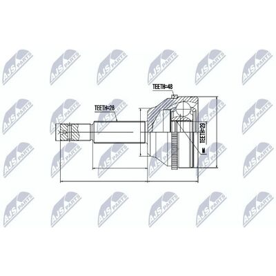 NTY Articulație Axă Față pentru Ford Transit - 2 buc NTY Articulație Axă Față pentru Ford Transit - 2 buc
