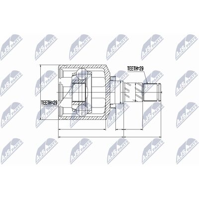 Set articulații ax transmisie pentru Nissan Qashqai & Renault Koleos - Axă față stânga Set articulații ax transmisie pentru Nissan Qashqai & Renault Koleos - Axă față stânga