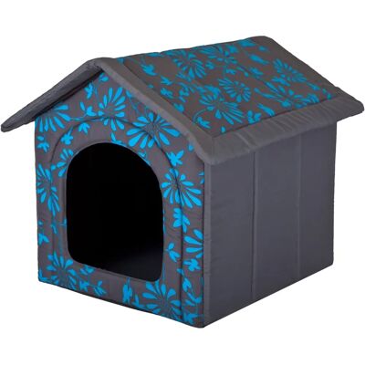 Hobbydog dom dla psa z niebieskimi kwiatami - R2 Hobbydog dom dla psa z niebieskimi kwiatami - R2