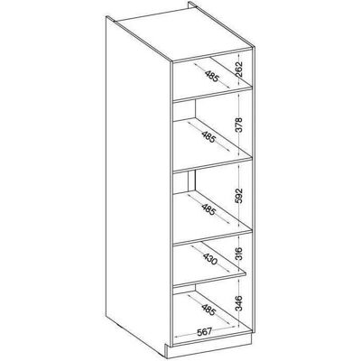 Meuble de Cuisine Sonoma en Chêne LASSEN 60x57x210cm - Gain de place, Design moderne - Publicité Meuble de Cuisine Sonoma en Chêne LASSEN 60x57x210cm - Gain de place, Design moderne - Publicité