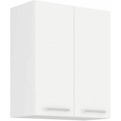 Wysoka Szafka Atlas z 2 Drzwiami - Biała - 60x31x72cm Wysoka Szafka Atlas z 2 Drzwiami - Biała - 60x31x72cm