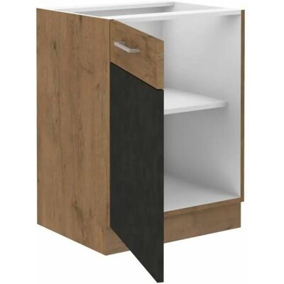 Meuble ROCK - Chêne Lancelot et Gris - 1 Porte 60x82cm - Rangement Cuisine - Publicité Meuble ROCK - Chêne Lancelot et Gris - 1 Porte 60x82cm - Rangement Cuisine - Publicité