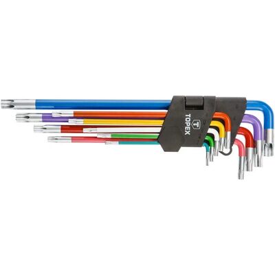 Topex 35D969 Torx-Schlüssel-Set - T10-T50, 9 Stk. Topex 35D969 Torx-Schlüssel-Set - T10-T50, 9 Stk.