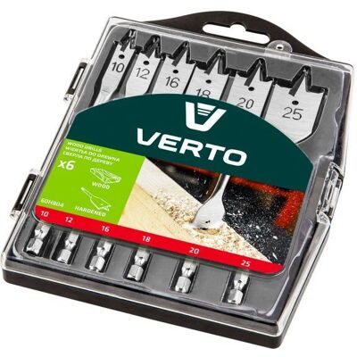 Verto 60H804 Bohrerset - Flachbohrer für Holz Verto 60H804 Bohrerset - Flachbohrer für Holz