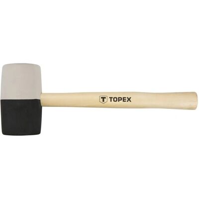 Topex Modelo 02A355 Martelo de borracha - Preto/Branco, 63mm Diâmetro Topex Modelo 02A355 Martelo de borracha - Preto/Branco, 63mm Diâmetro