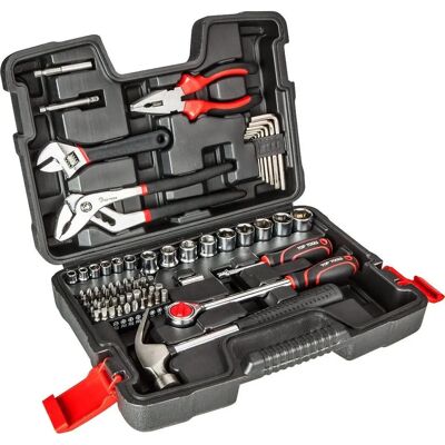 Set de herramientas Top Tools 38D510 - 81 piezas acero al carbono, 1/4" y 1/2" Set de herramientas Top Tools 38D510 - 81 piezas acero al carbono, 1/4" y 1/2"