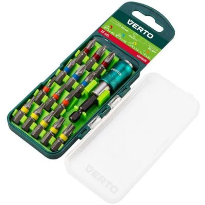 Verto 66H606 Schraubendreher-Bits-Set - 16 Stück, Magnethalter Verto 66H606 Schraubendreher-Bits-Set - 16 Stück, Magnethalter