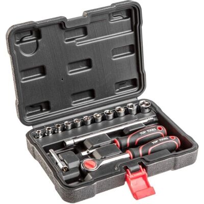 GRUPA TOPEX - 38d525 - 1/4'' - 15 Pezzi - Set di bussole GRUPA TOPEX - 38d525 - 1/4'' - 15 Pezzi - Set di bussole