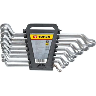 Set di Chiavi a Pipa Curve Topex 6-22mm - Kit di Chiavi Set di Chiavi a Pipa Curve Topex 6-22mm - Kit di Chiavi