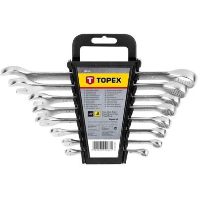 Topex 8-teilig CrV-Schlüsselsatz - 6-19mm Topex 8-teilig CrV-Schlüsselsatz - 6-19mm