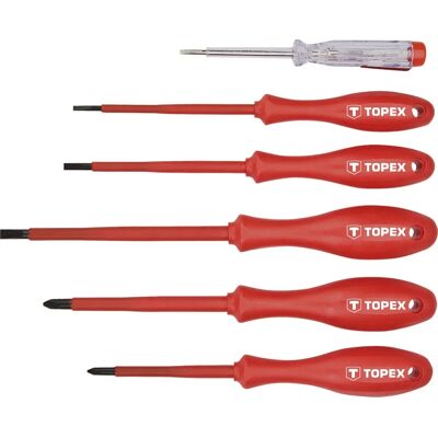 Topex 39D155 geïsoleerde elektrische schroevendraaier set Topex 39D155 geïsoleerde elektrische schroevendraaier set