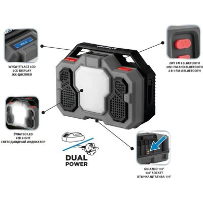 Graphite 58GE104 Radio - Radio Bluetooth FM Portatile e Resistente Graphite 58GE104 Radio - Radio Bluetooth FM Portatile e Resistente