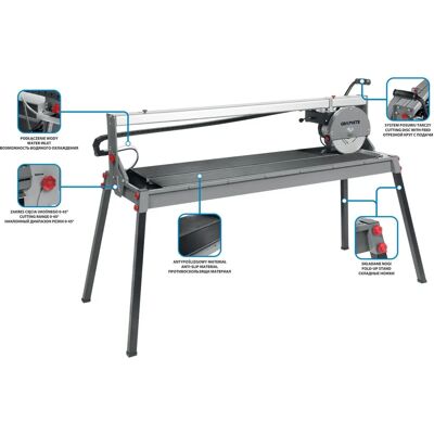 Graphite 59G892 Fliesenschneider - 1500W, 250x25mm, 1200mm Schnitt Graphite 59G892 Fliesenschneider - 1500W, 250x25mm, 1200mm Schnitt
