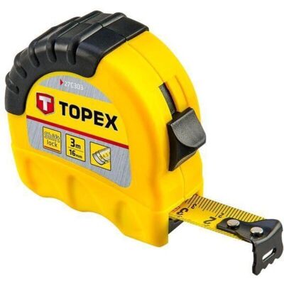 Topex Stahlmaßband - 3m, Nylonbeschichtet, Mit Verriegelung Topex Stahlmaßband - 3m, Nylonbeschichtet, Mit Verriegelung