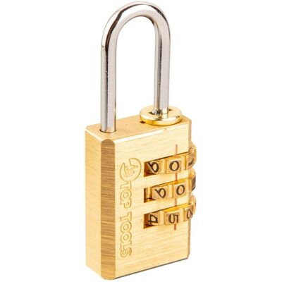 Lucchetto Top Tools 90U212 - Cifratura a combinazione a 3 cifre - Oro Lucchetto Top Tools 90U212 - Cifratura a combinazione a 3 cifre - Oro