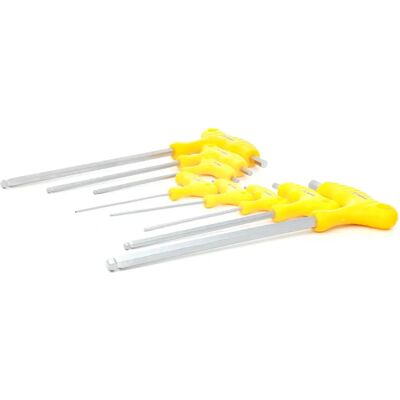 Set di Chiavi a Lato TOPEX - 8 pz, manico T, 2-10mm, testa sferica Set di Chiavi a Lato TOPEX - 8 pz, manico T, 2-10mm, testa sferica