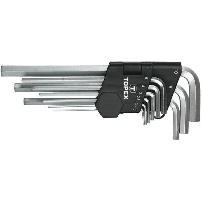 Topex 35D956 Sechskant-Schlüssel-Set 1,5-10mm - Innensechskant-Werkzeugset Topex 35D956 Sechskant-Schlüssel-Set 1,5-10mm - Innensechskant-Werkzeugset