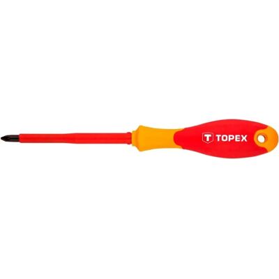 Topex Isolierter Kreuzschraubendreher - 80mm - Elektrikerwerkzeug Topex Isolierter Kreuzschraubendreher - 80mm - Elektrikerwerkzeug