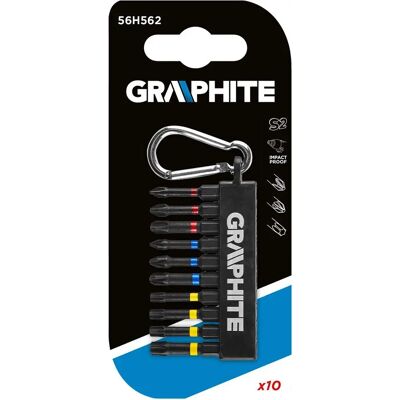 Graphite 56H562 Schraubendreherbit-Set - 10 St. Graphite 56H562 Schraubendreherbit-Set - 10 St.