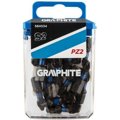 Inserti di impatto Graphite PZ2 25mm - Set cacciaviti Inserti di impatto Graphite PZ2 25mm - Set cacciaviti