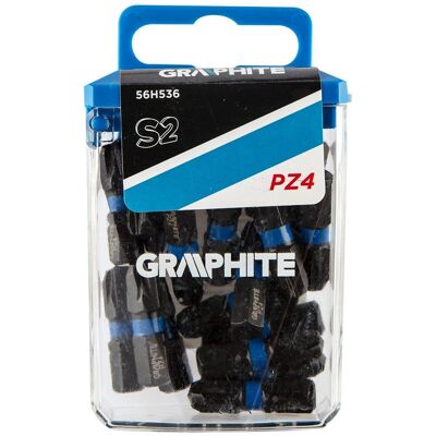 GRAPHITE PZ4 Impact-Bits - 20 Stück - Schraubenzieher Bit GRAPHITE PZ4 Impact-Bits - 20 Stück - Schraubenzieher Bit