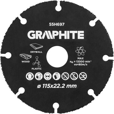 Graphite 55H697 Winkelschleifer Zubehör - Trennscheibe für Holz, Kunststoff Graphite 55H697 Winkelschleifer Zubehör - Trennscheibe für Holz, Kunststoff