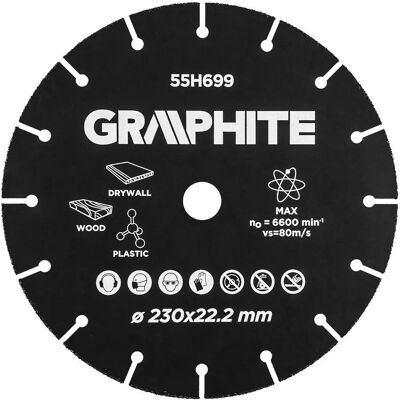 Graphite 55H699 Winkelschleifer-Zubehör - Trennscheibe für Holz & Kunststoff Graphite 55H699 Winkelschleifer-Zubehör - Trennscheibe für Holz & Kunststoff