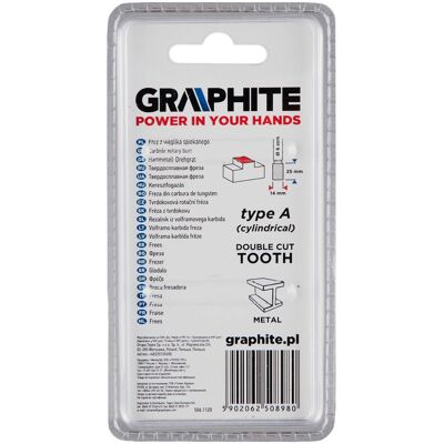 Graphite 55H354 Drehfräser - Metall, Zylindrisch, 14x25mm Graphite 55H354 Drehfräser - Metall, Zylindrisch, 14x25mm