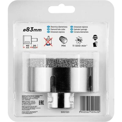 Graphite 55H317 Diamant Lochsäge - 83mm M14 Bohrmaschine Zubehör Graphite 55H317 Diamant Lochsäge - 83mm M14 Bohrmaschine Zubehör
