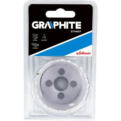 Graphite 57H907 Bohrereinsatz - Stahl, Holz, Metall - 54mm Graphite 57H907 Bohrereinsatz - Stahl, Holz, Metall - 54mm