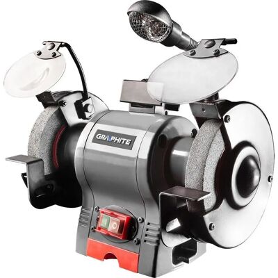 Graphite Schleifmaschine - 370W, 150mm Scheibe, Mehrfach-Arbeitslicht Graphite Schleifmaschine - 370W, 150mm Scheibe, Mehrfach-Arbeitslicht