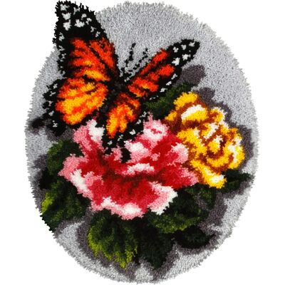 ART - Orchidea Butterfly Floral Hook Matta Kit 49 x 61 cm ART - Orchidea Butterfly Floral Hook Matta Kit 49 x 61 cm