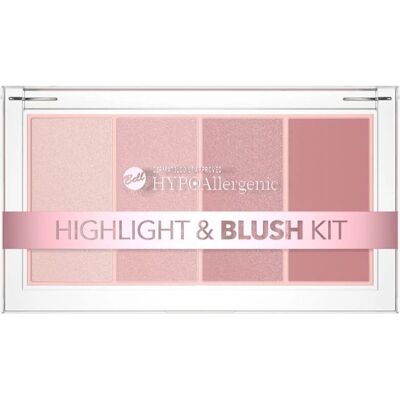 Paleta de Iluminador e Blush Hipoalergênica Bell - Kit de Maquiagem Paleta de Iluminador e Blush Hipoalergênica Bell - Kit de Maquiagem
