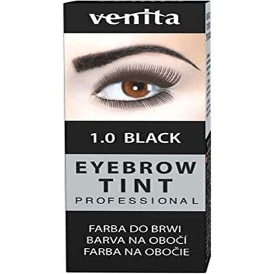 Venita Professionell Augenbrauenfarbe - Schwarz - Augenbrauenpulver Venita Professionell Augenbrauenfarbe - Schwarz - Augenbrauenpulver