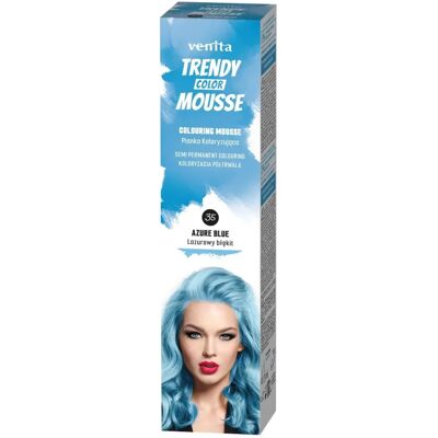 Venita Trendy Color Mousse - Azurblau - Grauabdeckung - Haartönung Venita Trendy Color Mousse - Azurblau - Grauabdeckung - Haartönung