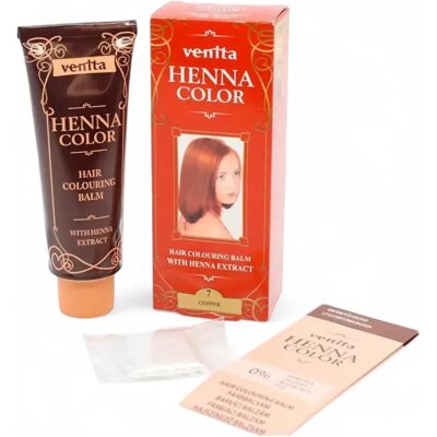Venita - 7 Kupfer Henna Farbcreme - Haarfarbe-Balsam Venita - 7 Kupfer Henna Farbcreme - Haarfarbe-Balsam