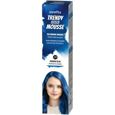 Venita Trendy Color Mousse - Cosmic Blue - Graue Haare Abdeckung - Haarfarbe - 75ml Venita Trendy Color Mousse - Cosmic Blue - Graue Haare Abdeckung - Haarfarbe - 75ml
