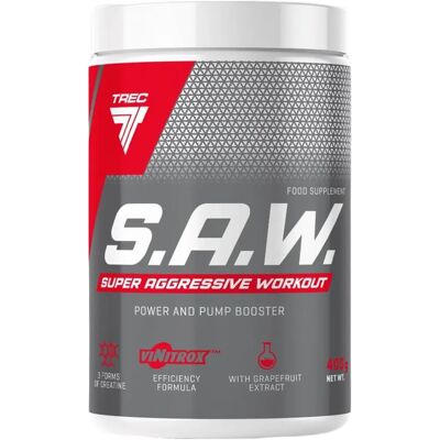 Trec Nutrition S.A.W. Proszek Wiśnia Grejpfrut - Suplement przedtreningowy Trec Nutrition S.A.W. Proszek Wiśnia Grejpfrut - Suplement przedtreningowy