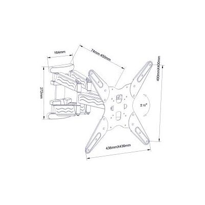 Uchwyt TV ART AR-73 - 19-55 cali, 35kg - Na ścianę Uchwyt TV ART AR-73 - 19-55 cali, 35kg - Na ścianę