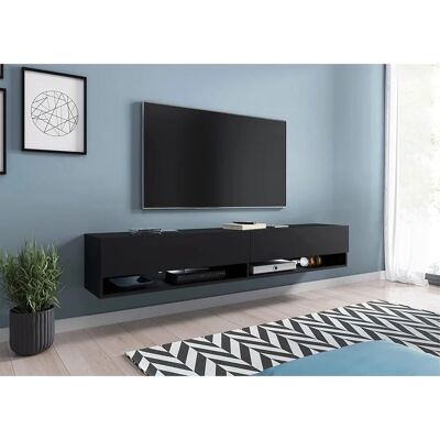 Muebles Slavic - TV Möbel 180cm Schwarz Matt - Fernsehmöbel Muebles Slavic - TV Möbel 180cm Schwarz Matt - Fernsehmöbel