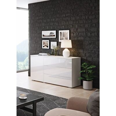 Bratex Paris Biała Komoda - 110cm Nowoczesny mebel do przechowywania Bratex Paris Biała Komoda - 110cm Nowoczesny mebel do przechowywania