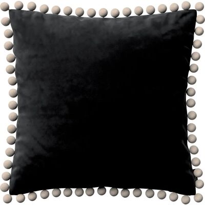 Dekoracyjna poszewka na poduszkę - 45x45cm - Czarna - Poduszki i pokrowce Dekoracyjna poszewka na poduszkę - 45x45cm - Czarna - Poduszki i pokrowce