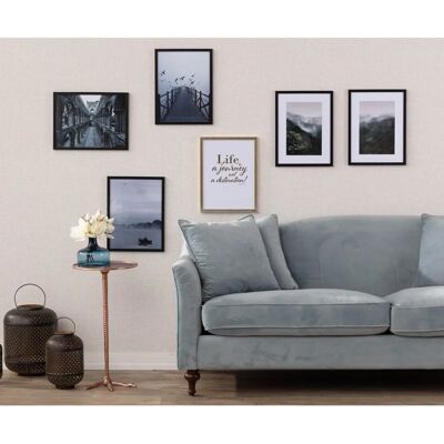 Dekoria Foggy Lake II - Grau - 30x40 cm - Schwarz - Gerahmtes Kunstdruck Dekoria Foggy Lake II - Grau - 30x40 cm - Schwarz - Gerahmtes Kunstdruck