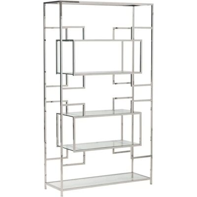 Regał Hypnose srebrny od Dekoria - 115x40x202cm Regał Hypnose srebrny od Dekoria - 115x40x202cm