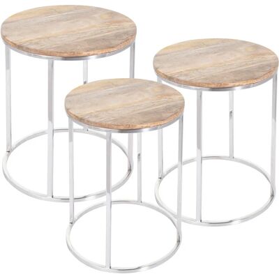 Dekoria Copley Beistelltisch - 47x47x59cm - Stahl & Holz Dekoria Copley Beistelltisch - 47x47x59cm - Stahl & Holz