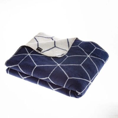 Dekoria - Cosy Home 150x200cm - Niebieski Kremowy - Blanket Dekoria - Cosy Home 150x200cm - Niebieski Kremowy - Blanket