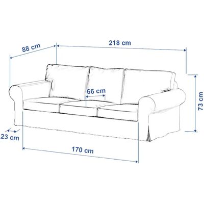 Dekoria Sofabezug für Ektorp 3er - Gelb & Orange - Nicht umkehrbar Dekoria Sofabezug für Ektorp 3er - Gelb & Orange - Nicht umkehrbar