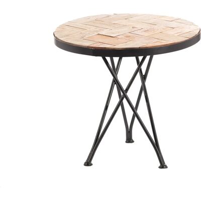 Dekoria Albiori Beistelltisch - Naturholz, Metallfüße - 49cm Dekoria Albiori Beistelltisch - Naturholz, Metallfüße - 49cm