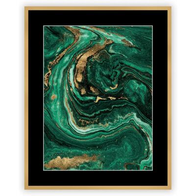 Dekoria - Obraz Abstract Green&Gold I 40x50 - schwarz Dekoria - Obraz Abstract Green&Gold I 40x50 - schwarz